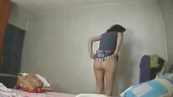 Great view of my mum masturbating on bed 2. Hidden cam