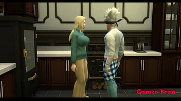 Naruto Hentai Episode 98 Kakashi is in the kitchen having some coffee and Sunade arrives and says I want you to fuck me here like a whore it's my fantasy that you fuck me in the ass in this kitchen